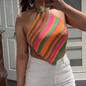 Shein Asymmetrical Hem Knit Top